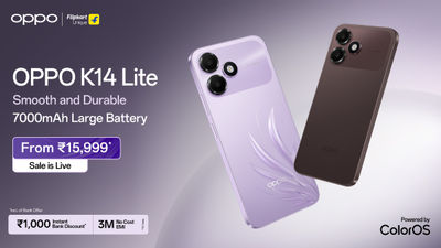 Oppo K14 Lite Launched in India With 7,000mAh Battery, 120Hz Display And 13MP Camera