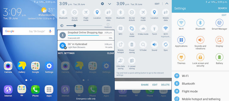 Samsung Galaxy J5 (2016) - User Interface