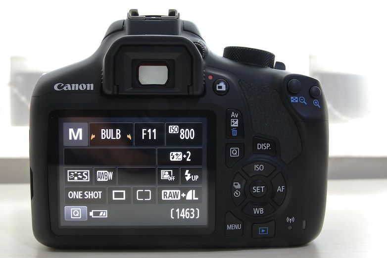 Canon EOS 1300D button layout