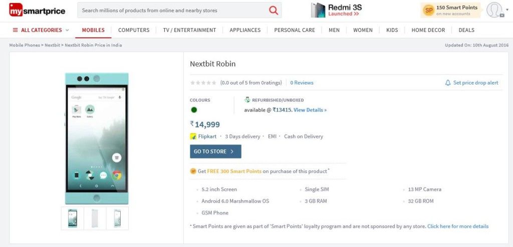 Nextbit Robin Price Drop In India