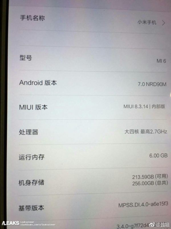 Xiaomi Mi 6