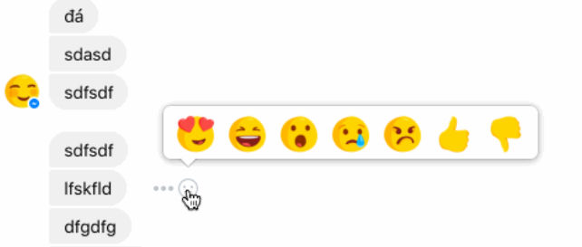 Dislike button as part of messages reactions.
