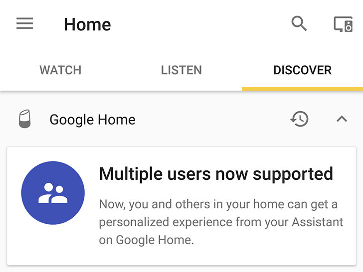 Google Home Multi-User Support