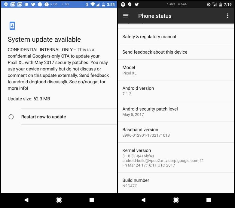 Google Pixel Android Update