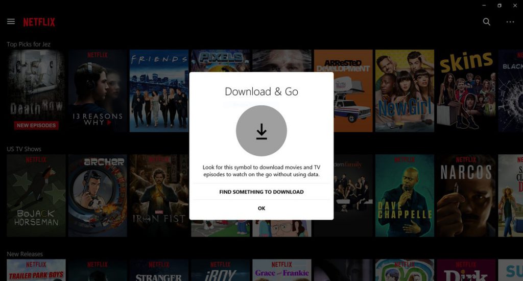 Netflix Windows 10 PC App - Download & Go Mode