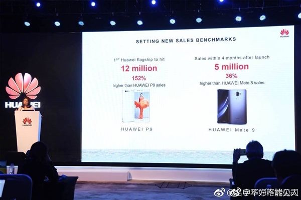 Huawei Mate 9 : 5 million units sold