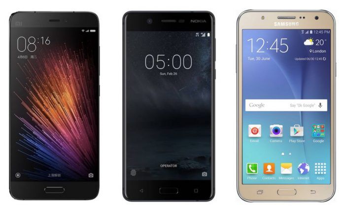 Xiaomi Redmi 5 vs Nokia 5 vs Samsung Galaxy J7