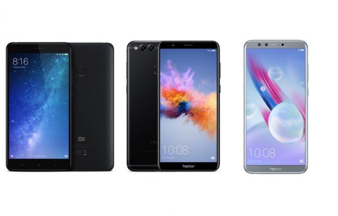 Xiaomi Mi Max 2 vs Huawei Honor 7x vs Huawei Honor 9 Lite- Price in India, specifications comparison