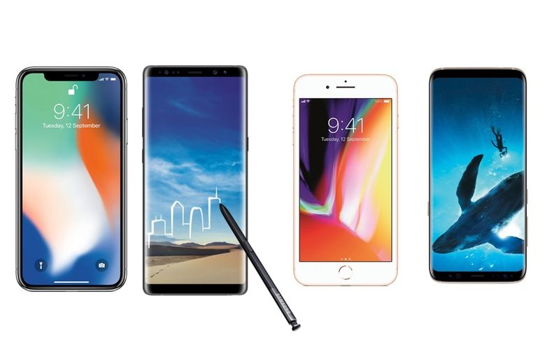 Iphone X Vs Samsung Galaxy Note 8 Vs Iphone 8 Plus Vs Samsung Galaxy S8 Price In India Specifications Comparison