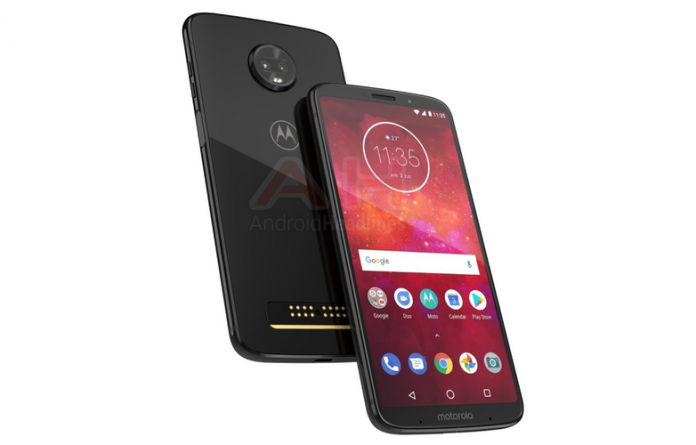 Moto Z3 Play official render image Moto Z3 Play official render image