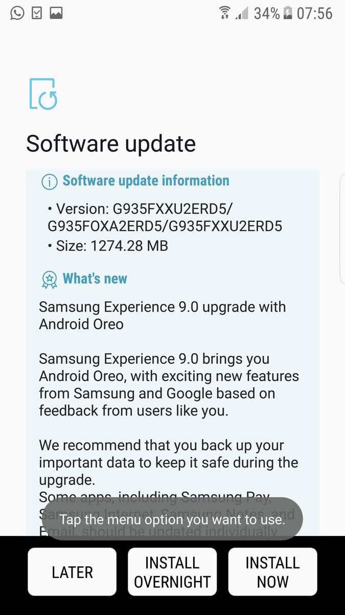 Samsung Galaxy S7 And S7 Edge Receive Android 8 0 Oreo Update In Uk Other Regions To Get Soon Mysmartprice