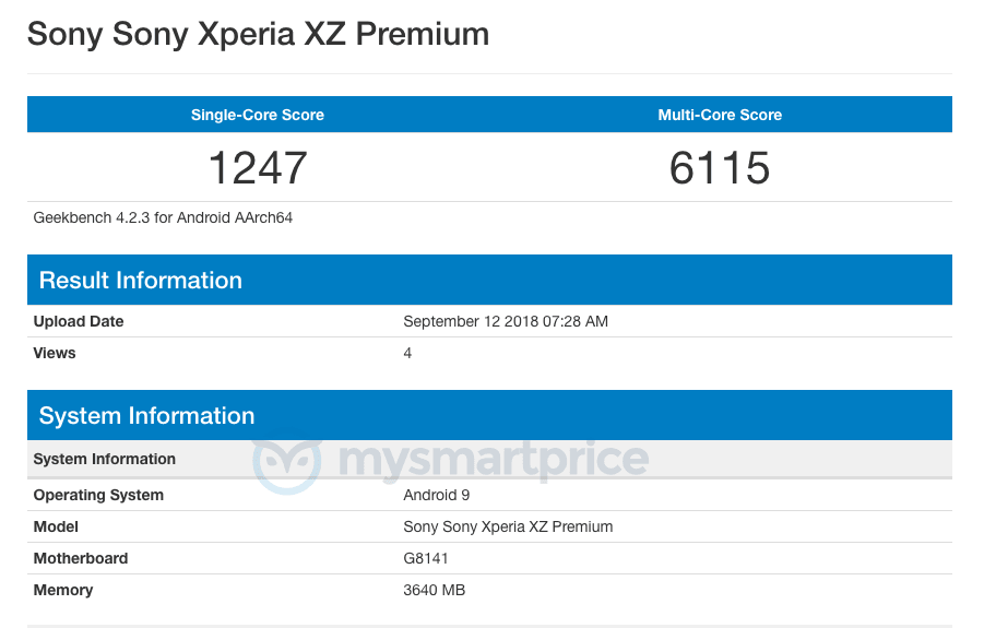 sony xa2 update android 9