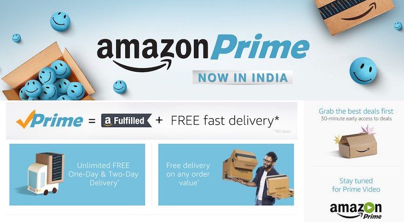 amazon prime membership india benefits