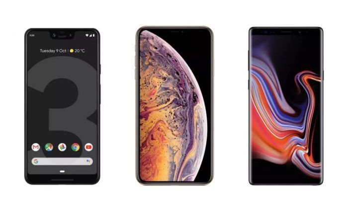 Google Pixel 3 Xl Vs Apple Iphone Xs Max Vs Samsung Galaxy Note 9 Price In India Specifications Features Compared Mysmartprice