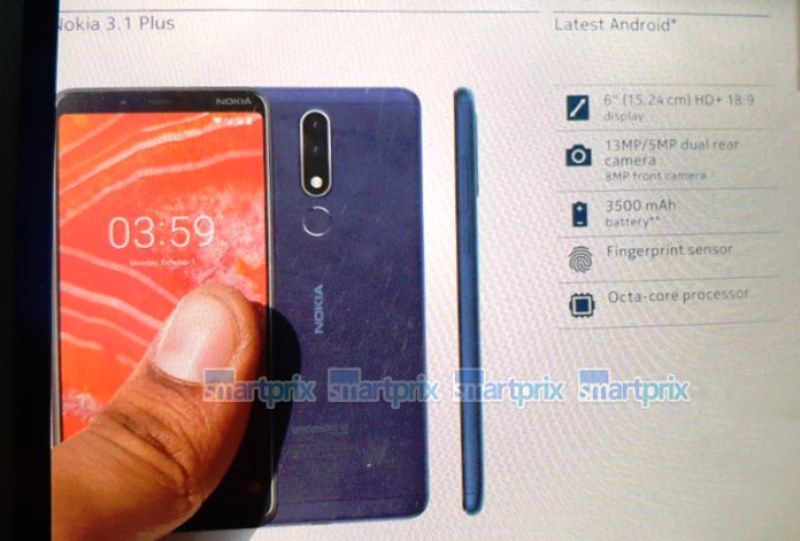 Nokia 3.1 Plus Android One Smartphone