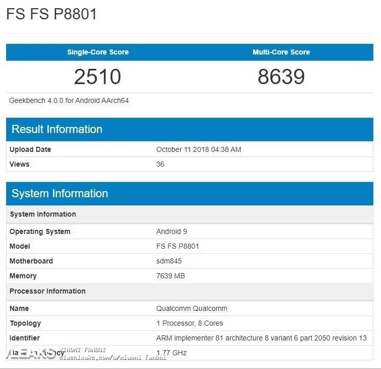 OnePlus 6T With Snapdragon 845, 8GB RAM, Android 9 Pie Appears on Geekbench