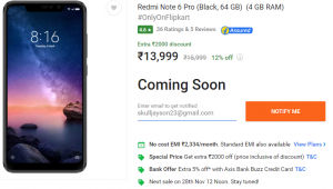 Xiaomi Redmi Note 6 Pro Next Sale Date is November 28, Price in India Starts from Rs.13,999