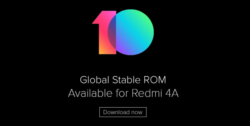 Xiaomi Redmi 4A MIUI 10 Global Stable