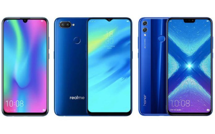 Honor 10 Lite vs Honor 8X vs Realme 2 Pro