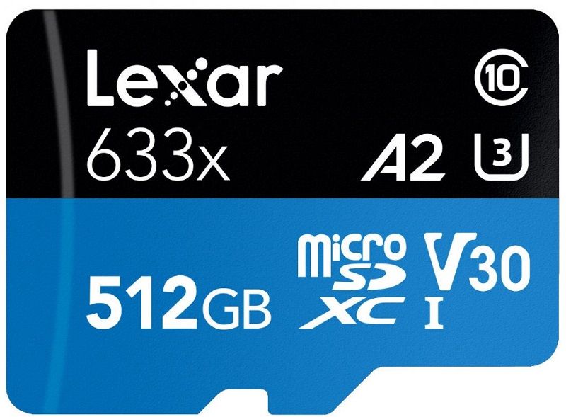 Lexar 512GB 633x microSDXC UHS-I card