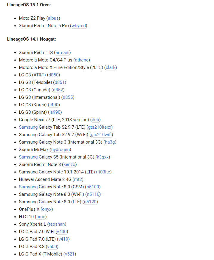 LineageOS drops support for 30 devices, including the Redmi Note 3 and Moto  G4