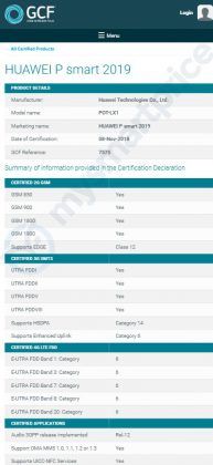 Huawei P Smart 2021 With Model  Number POT LX1  Appeared 