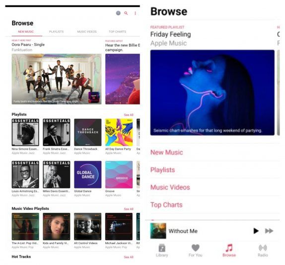 Apple Music Android App Beta Update