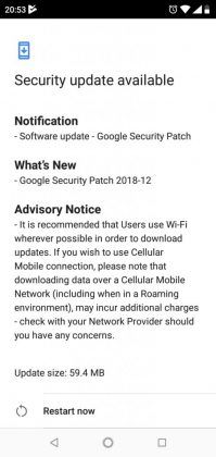 Nokia 5.1 Plus Android December Security Patch Update