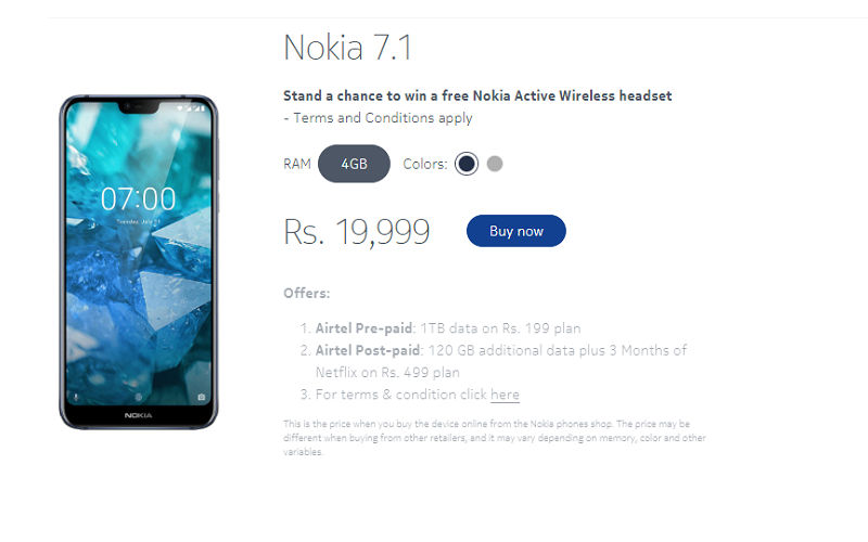 Nokia 7.1 Android One Smartphone