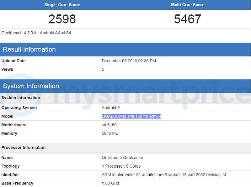 QUALCOMM sm6150 for arm64-ink