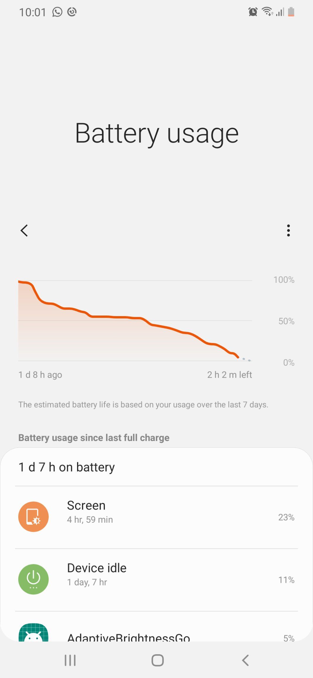 Samsung Galaxy A50 Battery Screenshot 01