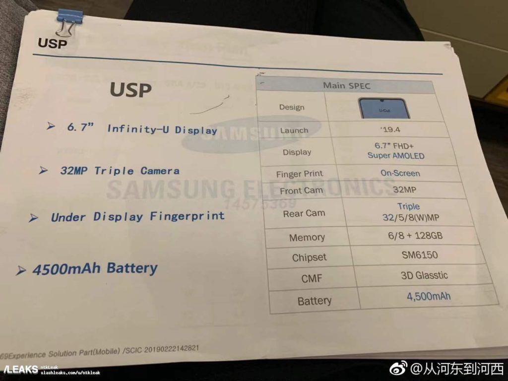 Samsung Galaxy A60 Specifications Leaked
