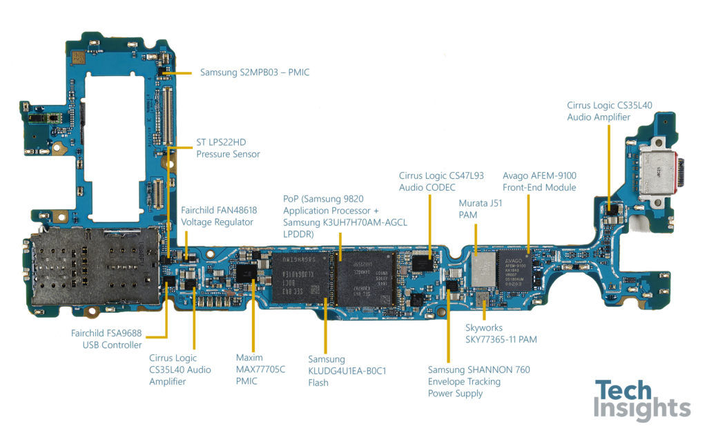 TechInsights Samsung Galaxy S10 Plus Motherboard 01