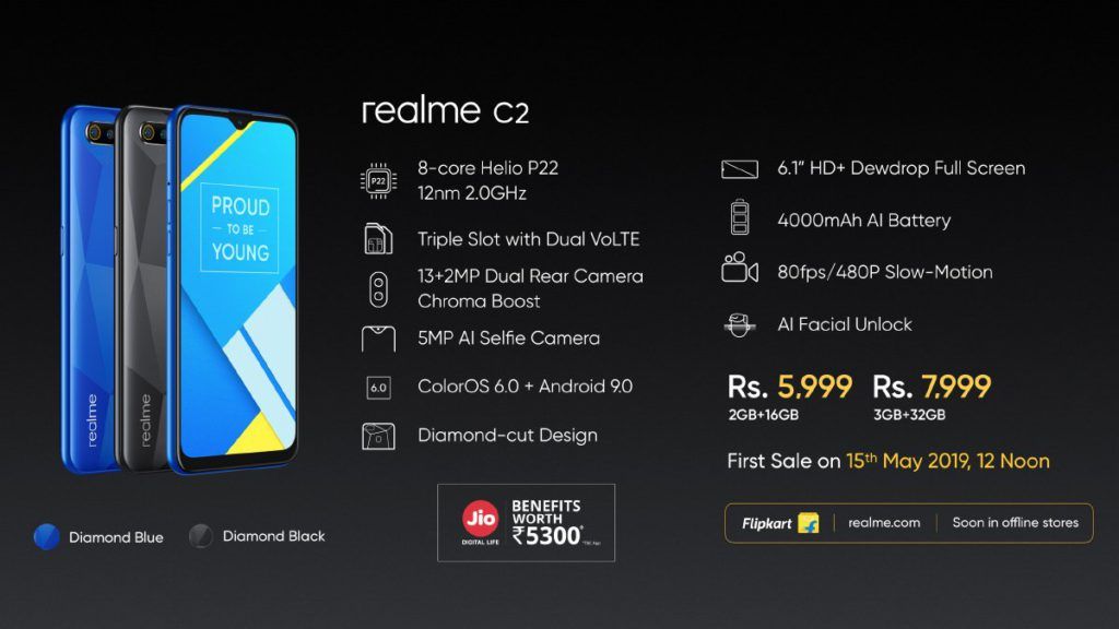 Realme C2 Variants, Prices, Offers, and Specifications