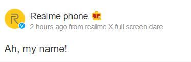 Realme X Weibo