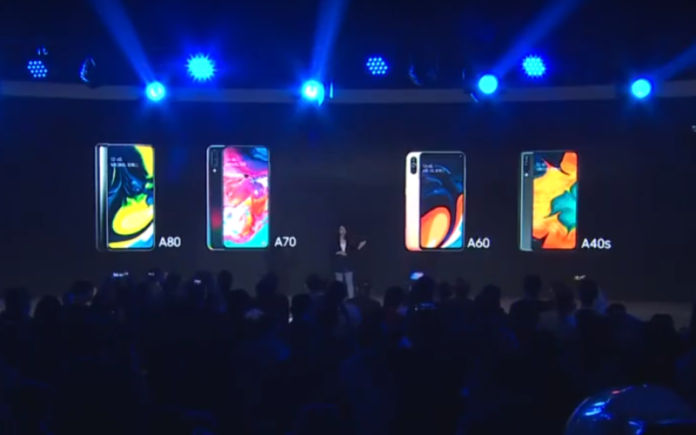 Samsung Galaxy A80 A70 A60 A40s Launch China