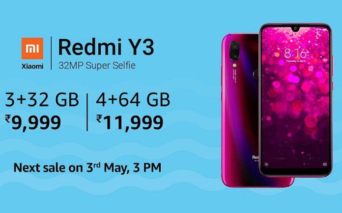 redmi y3 in amazon