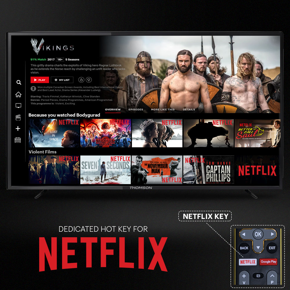 Thomson Android Smart TV Netflix Button
