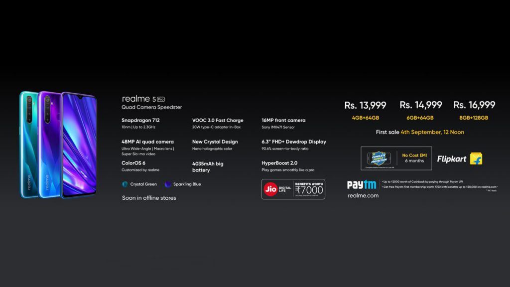 realme 5 front camera price