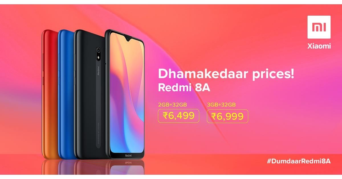 Redmi 8A with 5000mAh Battery, Snapdragon 439 SoC Launched ...