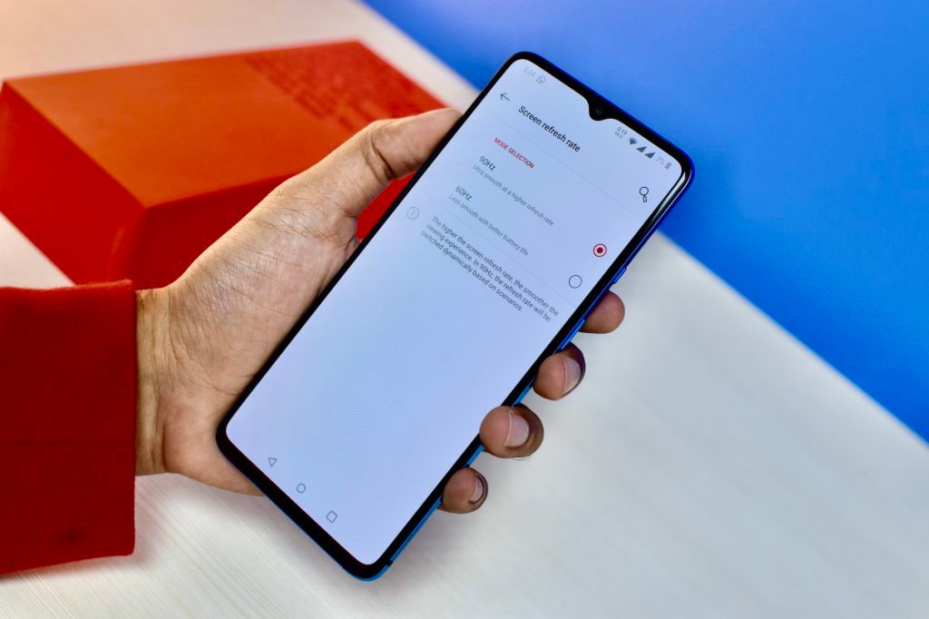 OnePlus 7T 60Hz 90Hz Refresh Rate Setting