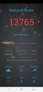 Samsung Galaxy Note 10+ AI Benchmark Score