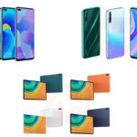 Huawei P Smart 2020, Huawei Nova 6, and Huawei MatePad Pro alleged render images