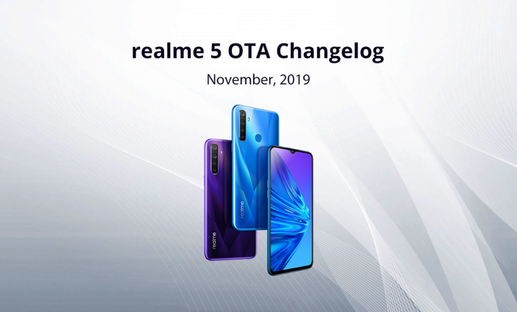 Realme 5 software update for November 2019