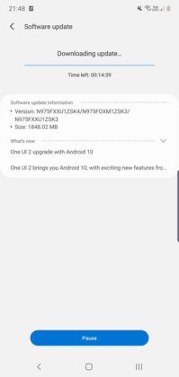 note 10 plus one ui 2.0 update