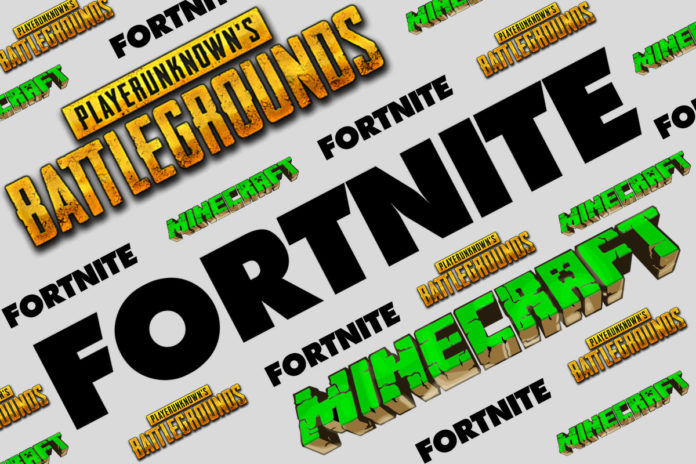 Fortnite Minecraft PUBG Logo
