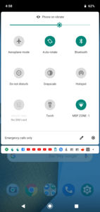 Motorola One Macro Software UI - Quick Settings Toggles