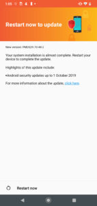 Motorola One Macro Software UI - Software Firmware Update October 2019 Security Patch