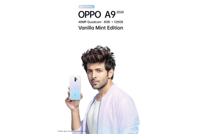 Oppo A9 2020 Vanilla Mint color option