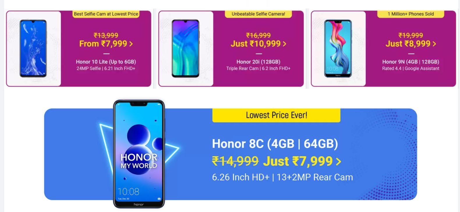 honor devices price cut